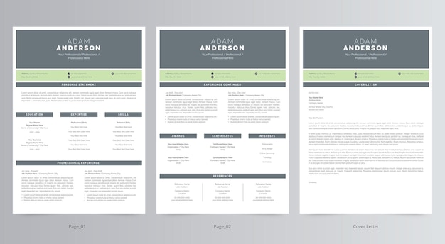 Modern CV of CV en sollicitatiebriefsjabloon