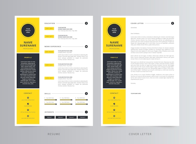 Modern CV of CV en sollicitatiebriefsjabloon