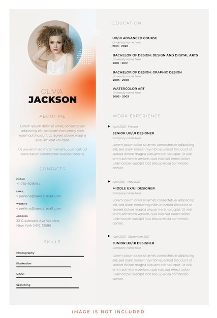 Vector modern cv resume template