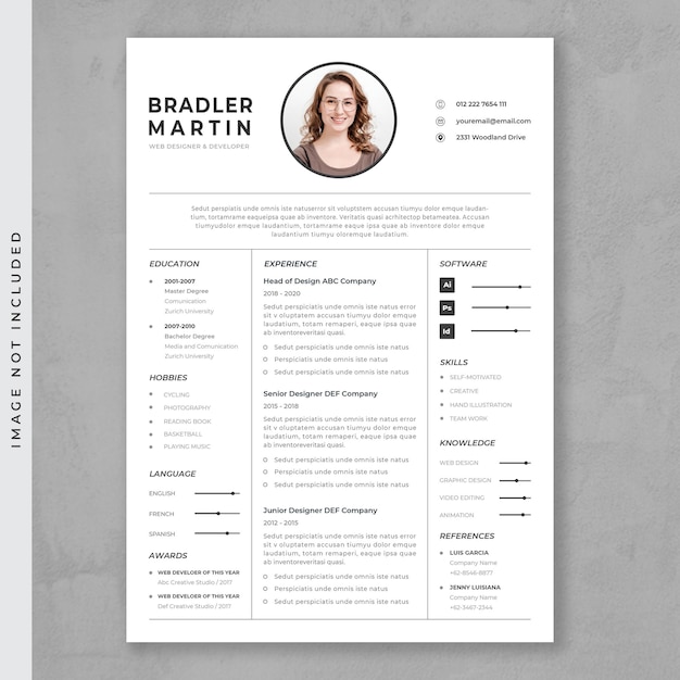 Vector modern cv resume