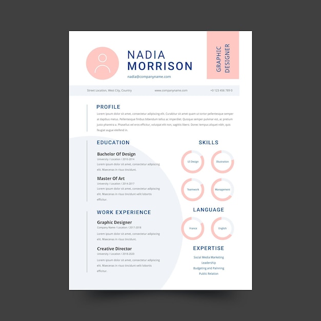 Vector modern cv template