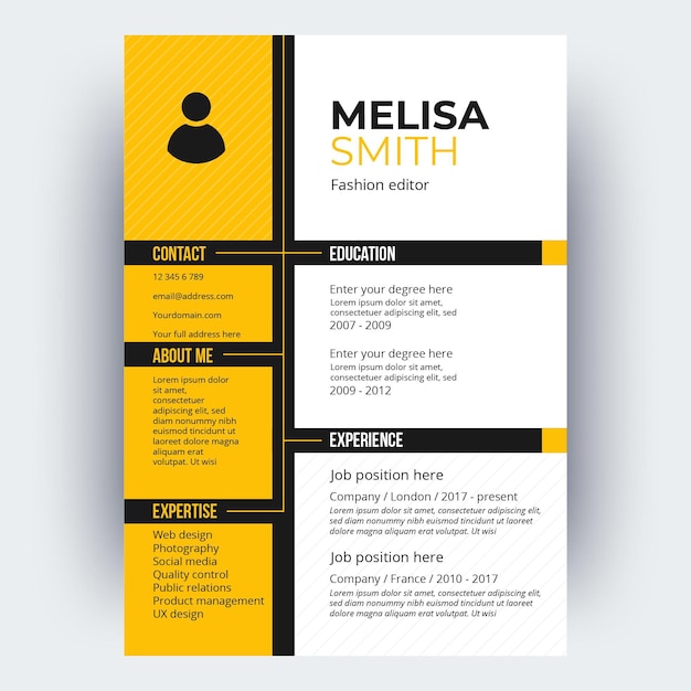 Vector modern cv template