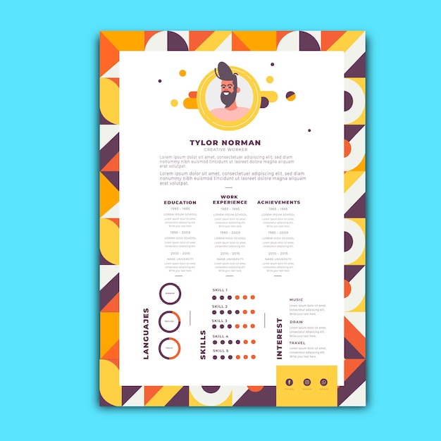 Vector modern cv template