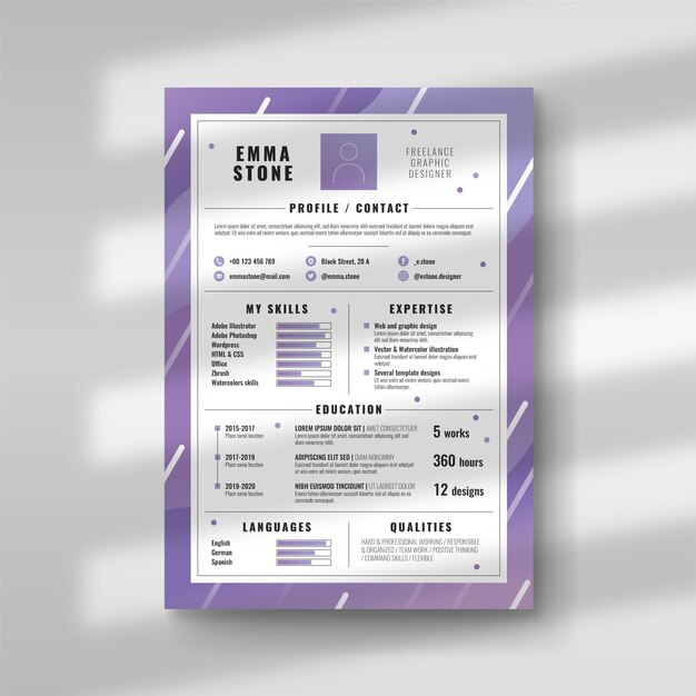 Vector modern cv template