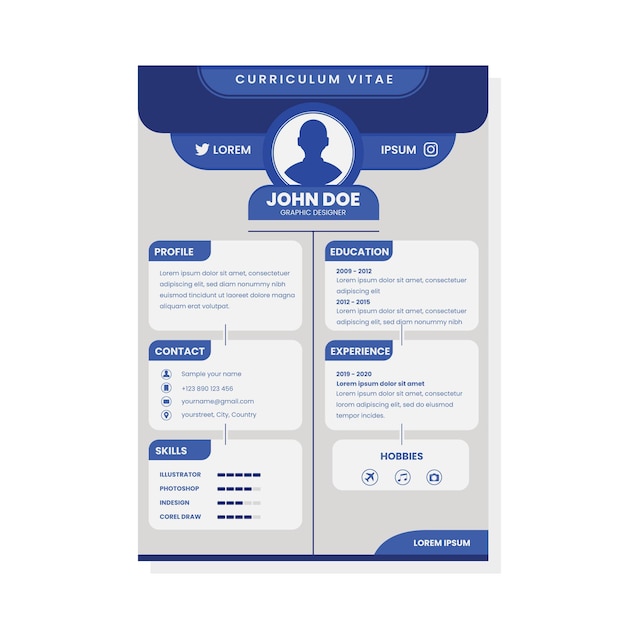 Modern cv template