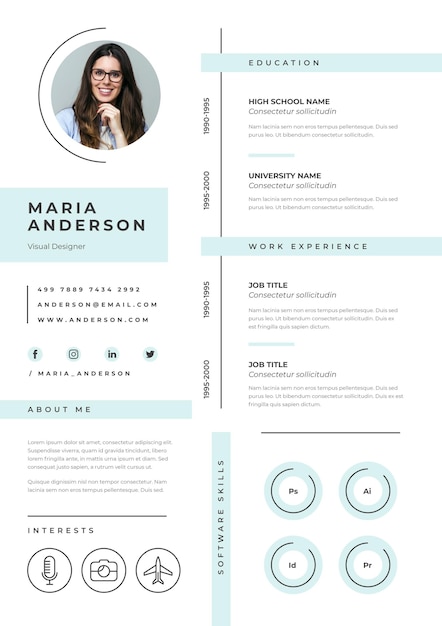 Vector modern cv template