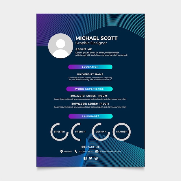 Vector modern cv template