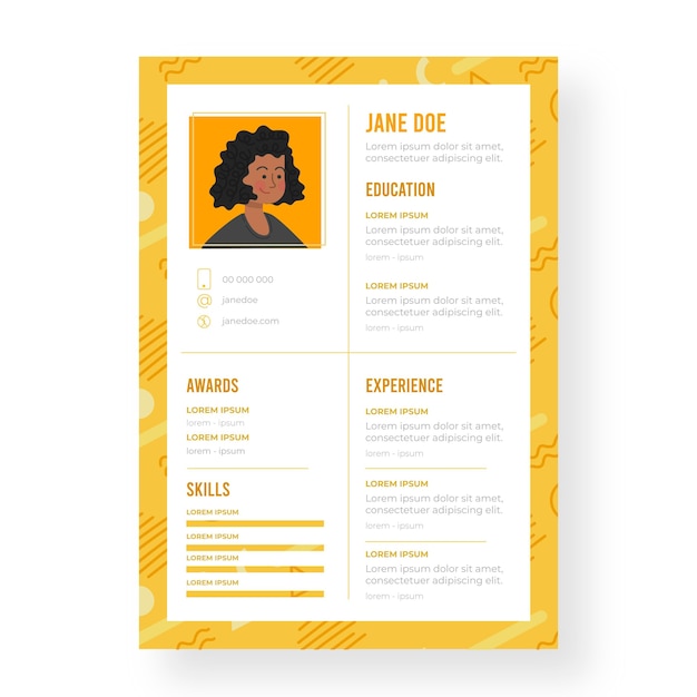 Modern cv template