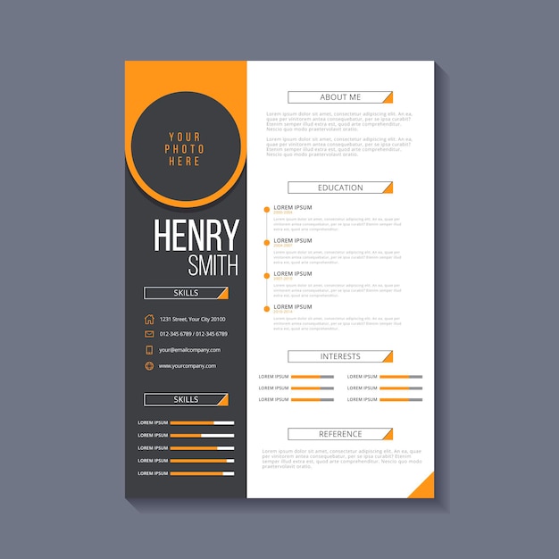 Vector modern cv template