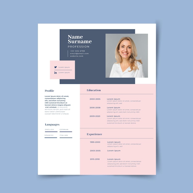 Modern cv template