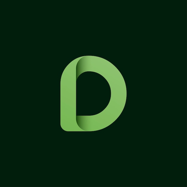 modern D logo vector