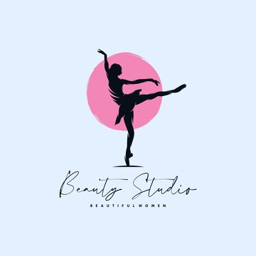 Premium Vector | Modern dance school logo design