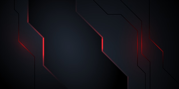 Modern dark abstract background with red light