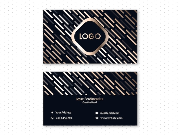 Vector modern dark backgound & browns pattern luxury business card