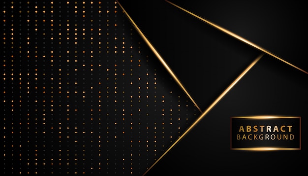 Modern dark background shine gold line