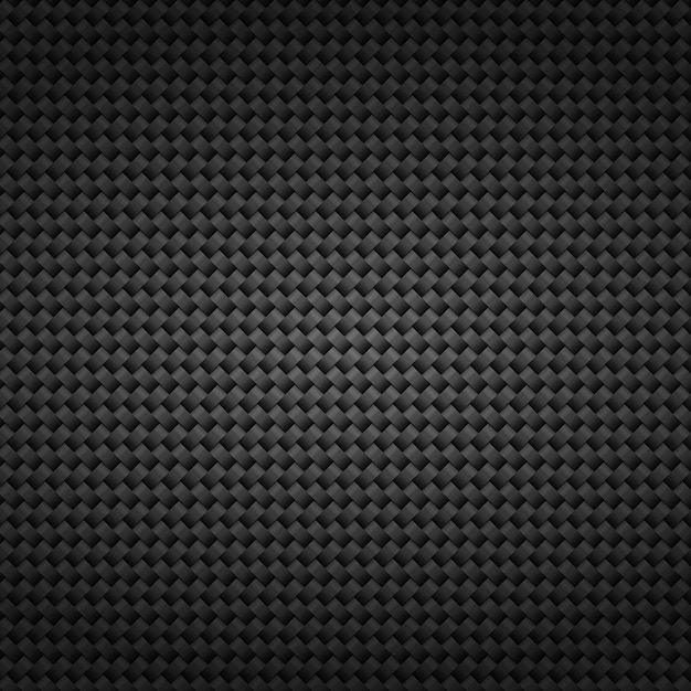 Vector modern dark black carbon fiber grid background.