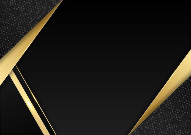 Modern dark black and gold abstract background