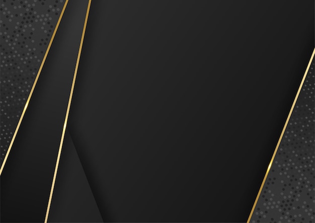 Premium Vector | Modern dark black and gold abstract background