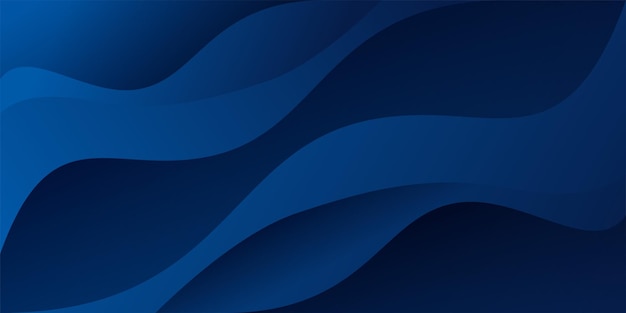 Modern dark blue abstract background wave Gradient color Design Banner futuristic corporate