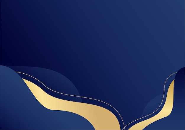 Modern dark blue and gold abstract background. Abstract polygonal pattern luxury dark blue with gold. Dark navy blue and gold geometrics and lines background. Design for presentation, banner, cover.