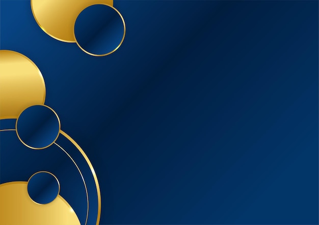 Modern dark blue and gold abstract background