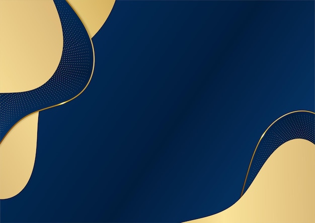 Modern dark blue and gold abstract background