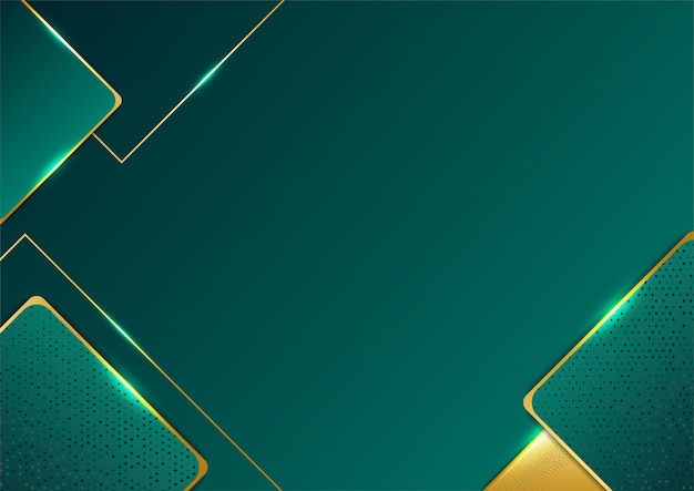 Modern dark green and gold abstract background