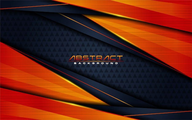 Modern dark navy background and orange lines in abstract style.