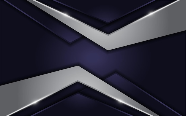 Vector modern dark navy background with metallic lines element design template