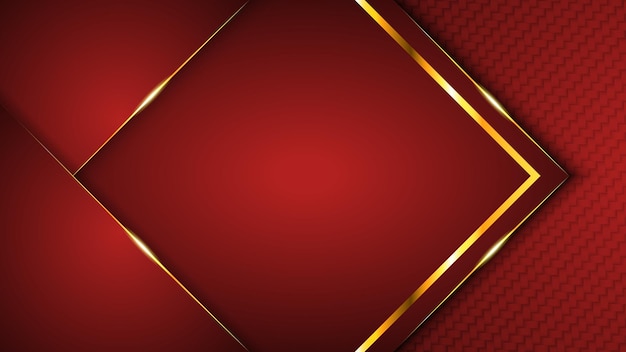 modern dark red background with golden frame effect and carbon texture