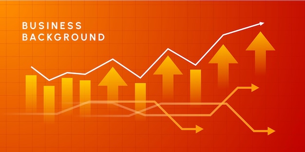 Vector modern data graph diagram and growth financial graphic report information