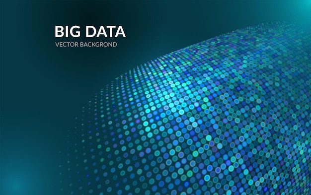 modern data storage technology abstract information cube background computer science algorithms big data server advanced technology banner data science vector illustration