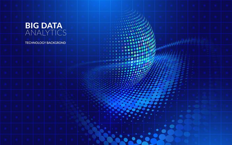 Vector 現代數據存儲技術抽象信息立方體背景電腦科學算法大數據伺服器先進科技橫幅數據科學向量圖