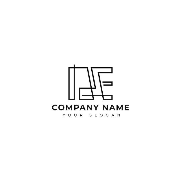 Modern De Initial logo vector design