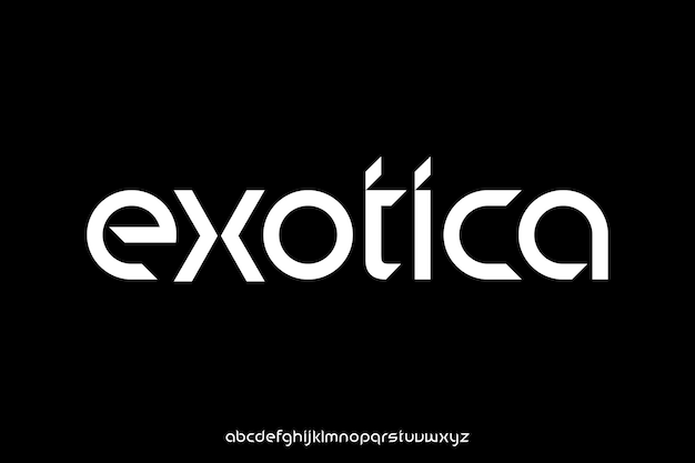 Vector modern decorative exotica alphabet display font vector creative sharp typeface