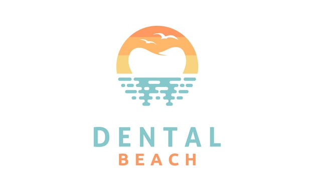 Ispirazione al design di modern dental on the beach logo