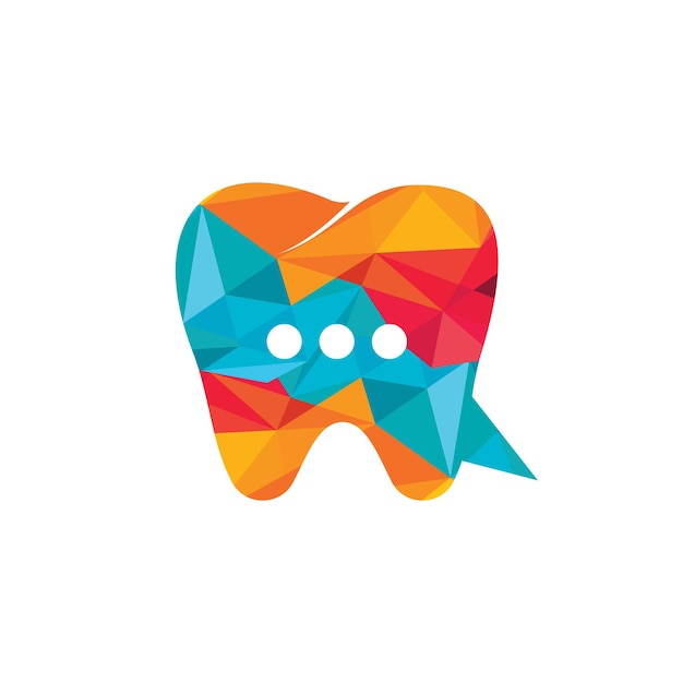 Modern dental chat logo design