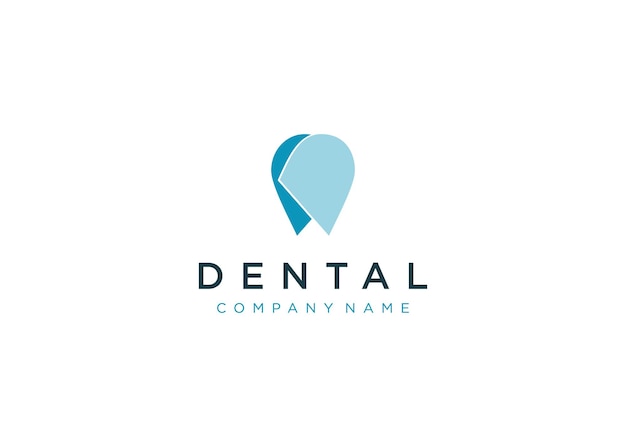 Modern dental logo design with letter d