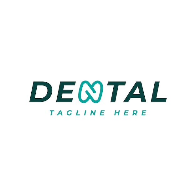 Modern Dental Minimal Eenvoudig woordmerk concept ontwerp tekst logo typografie