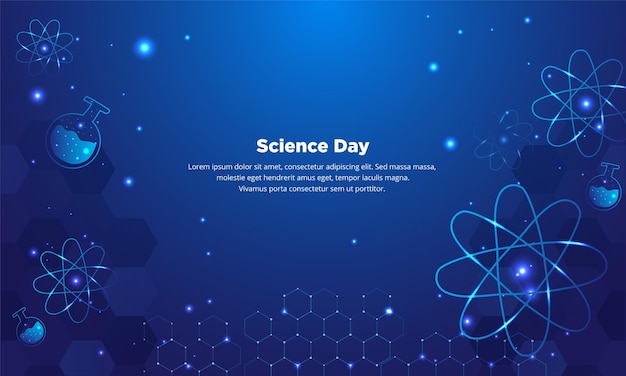 Vector modern design background of world science day vector illustration