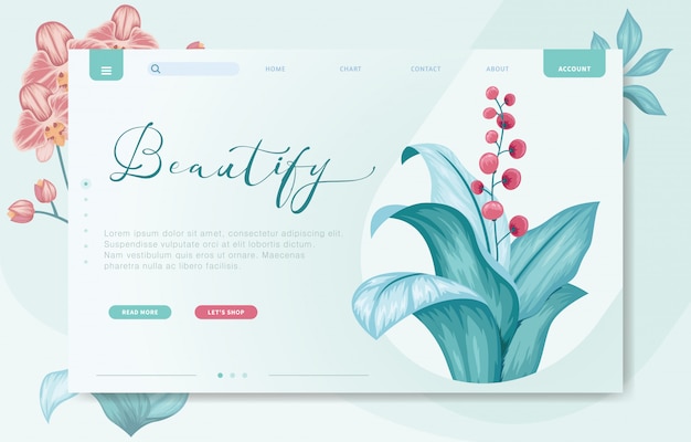 Modern design branding website template