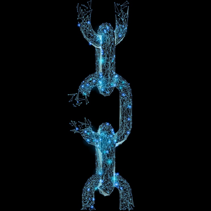 Vector modern design of broken chain