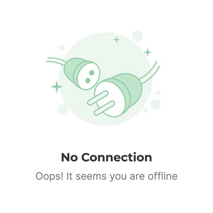 Vector modern design concept of no internet connection