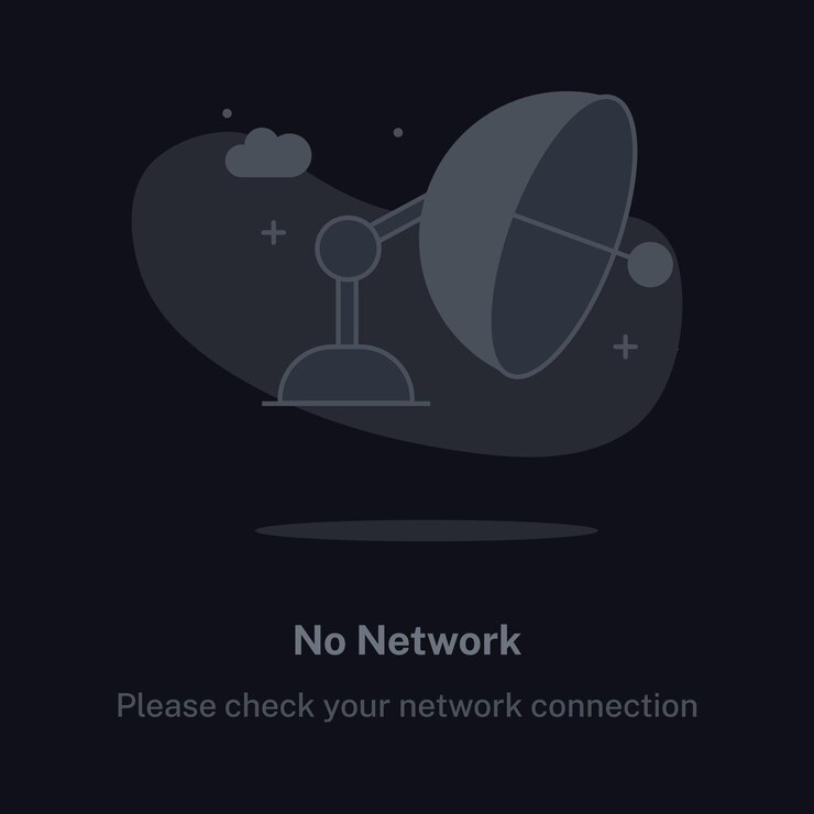 Vector modern design concept of no network found design