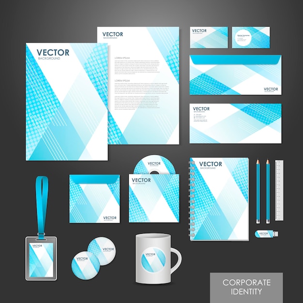 Modern design corporate identity set