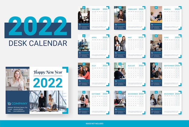 Modern design desk calendar 2022