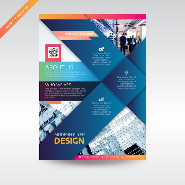 Modern design flyer template