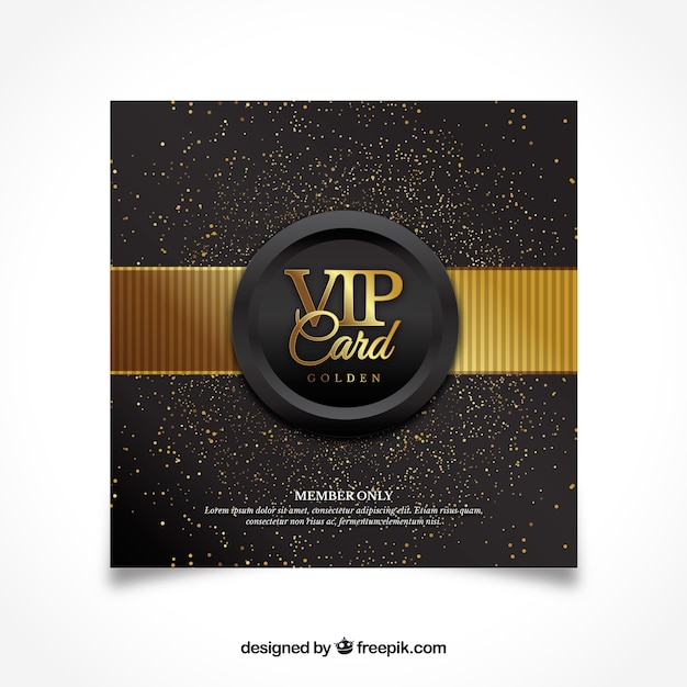 Modern design of golden vip card