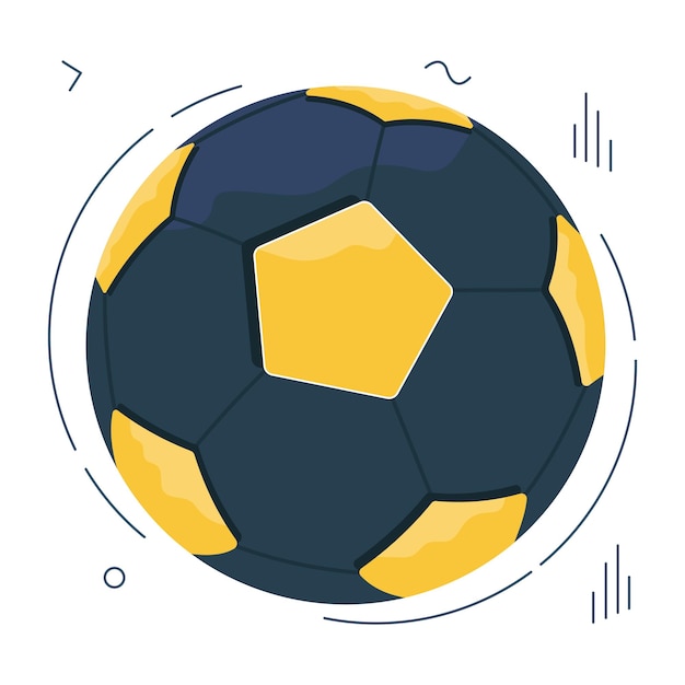 Vector modern design icon of football