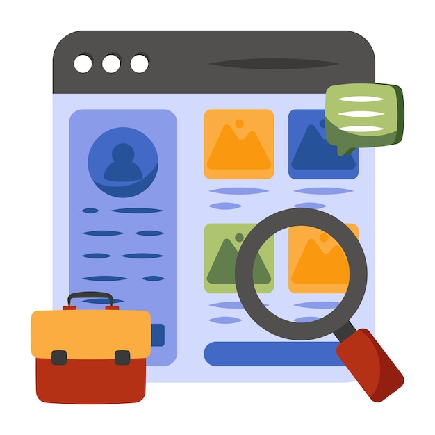 Modern design icon of search cv